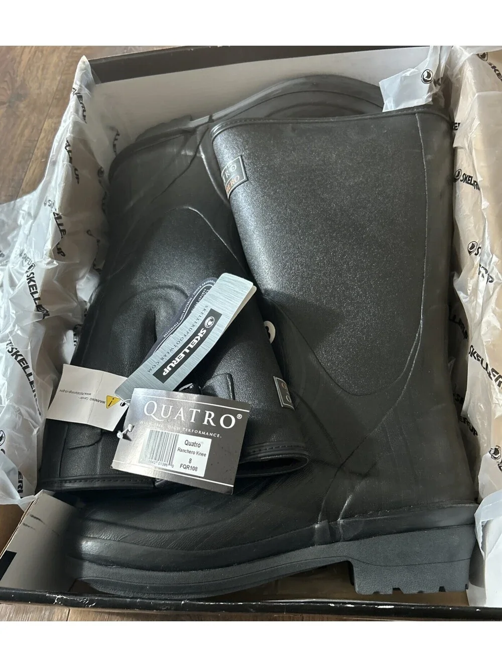 Skellerup Quatro Ranchero Knee Boots New w/Box SZ 8 Equine Farm Muck Boots